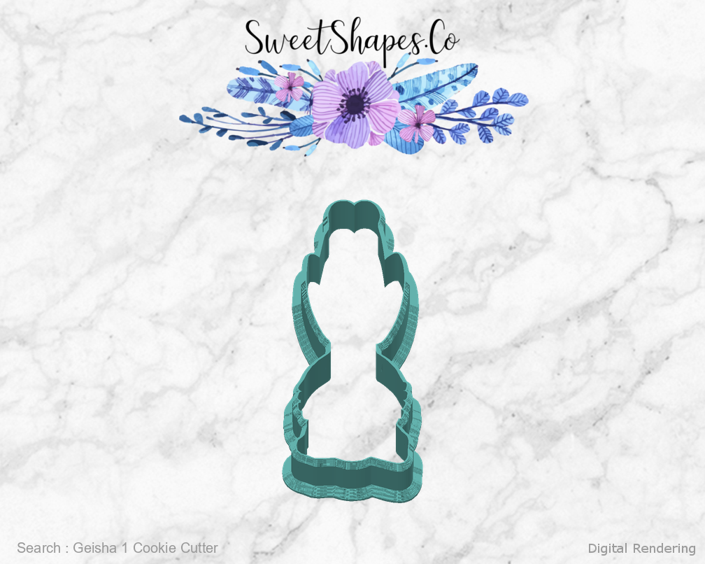 Geisha 1 Cookie Cutter — back view