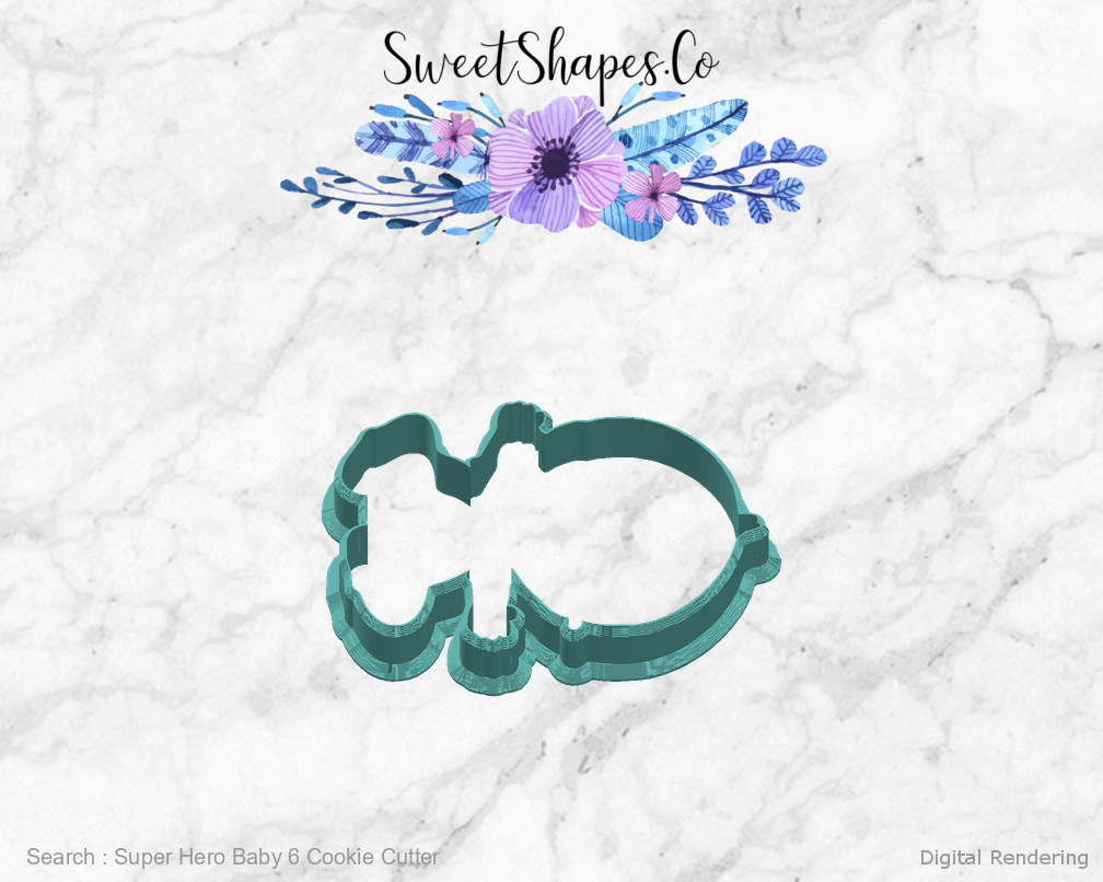 Super Hero Baby 6 Cookie Cutter — right view