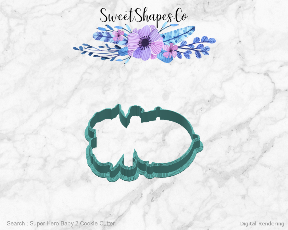 Super Hero Baby 2 Cookie Cutter — right view