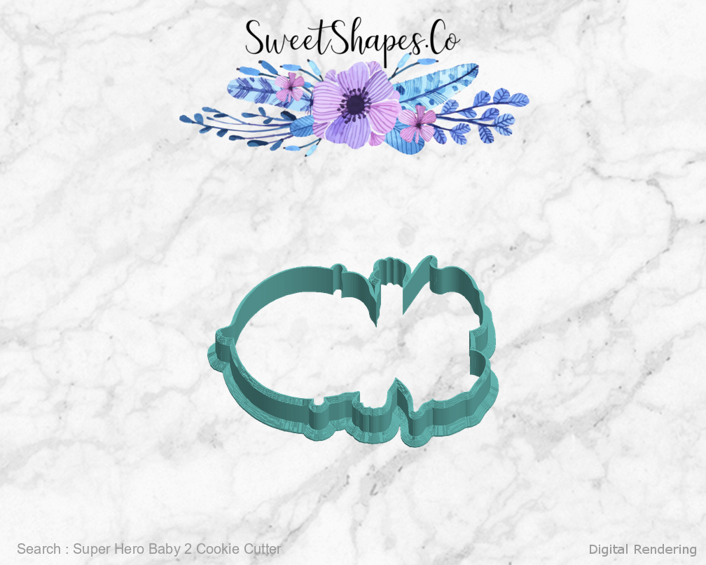 Super Hero Baby 2 Cookie Cutter — left view