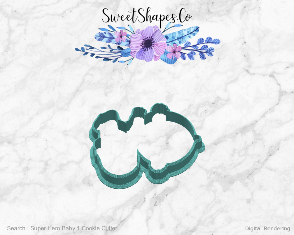 Super Hero Baby 1 Cookie Cutter — right view