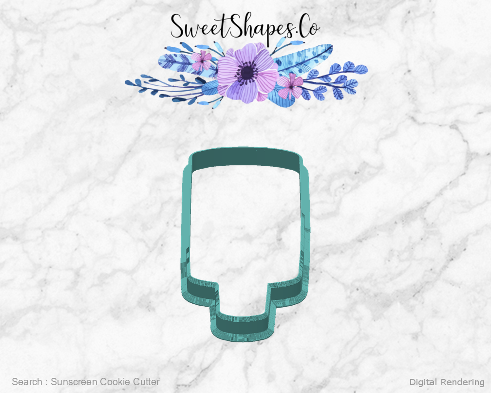 Sunscreen Cookie Cutter — back view