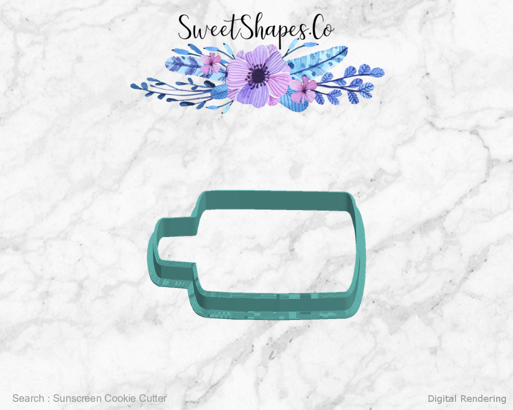 Sunscreen Cookie Cutter — left view