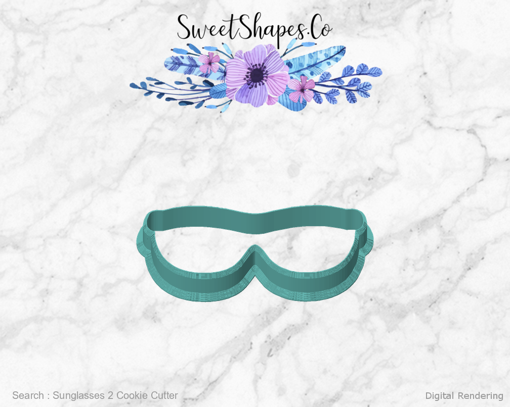 Sunglasses 2 Cookie Cutter — front view