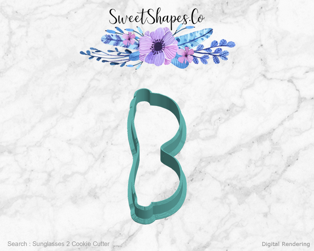 Sunglasses 2 Cookie Cutter — left view