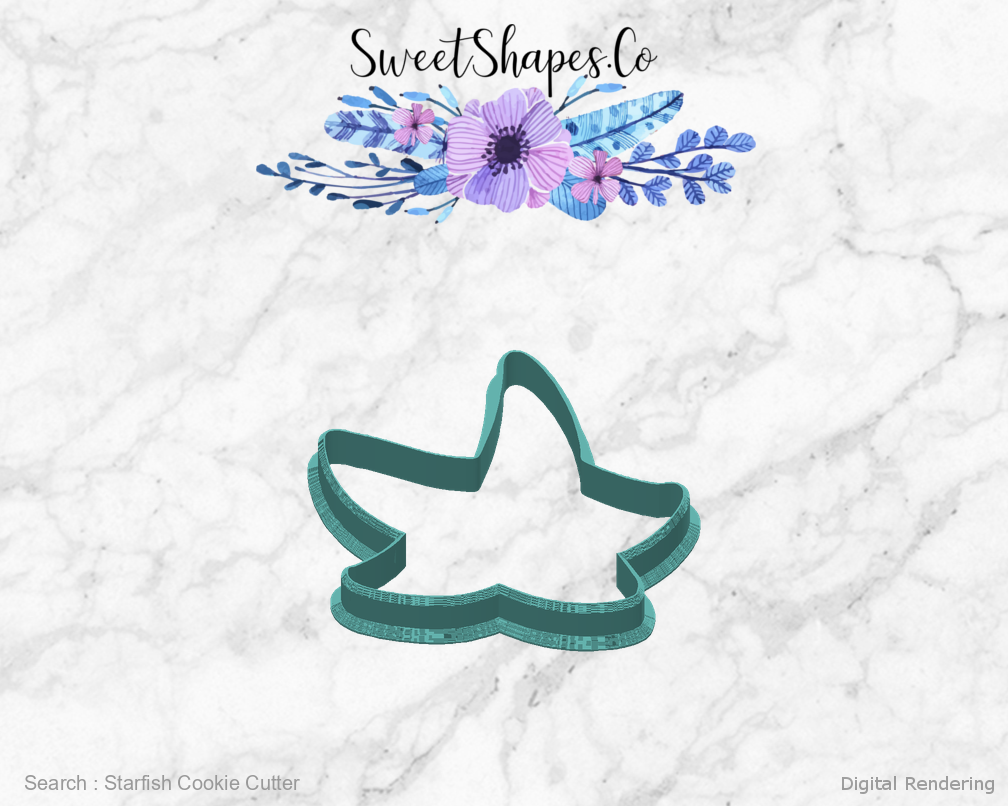 Starfish Cookie Cutter — back view