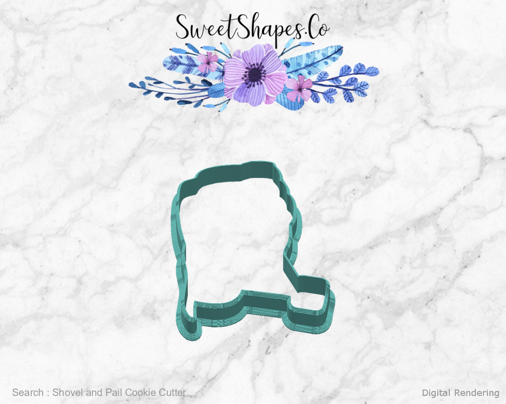 Shovel and Pail Cookie Cutter — right view