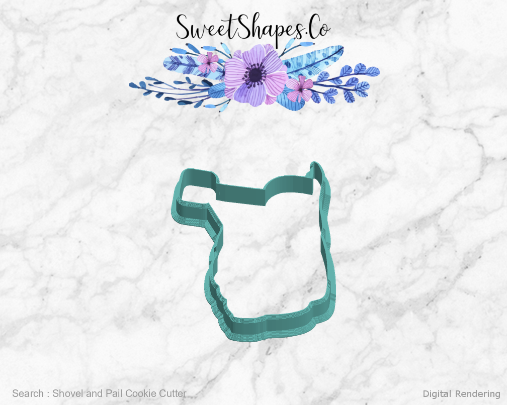 Shovel and Pail Cookie Cutter — left view