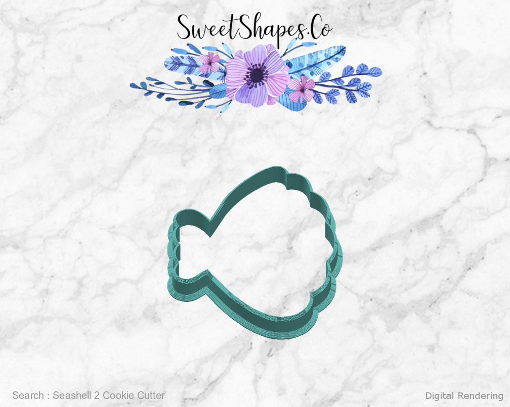 Seashell 2 Cookie Cutter — right view