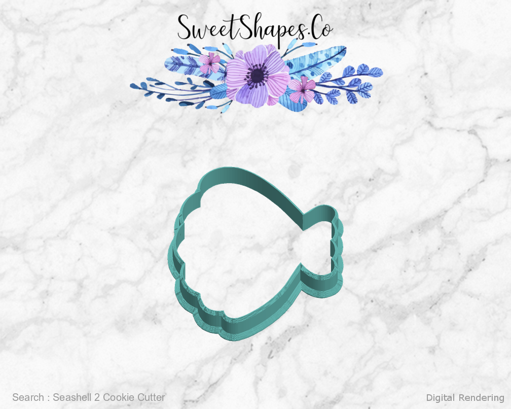 Seashell 2 Cookie Cutter — left view