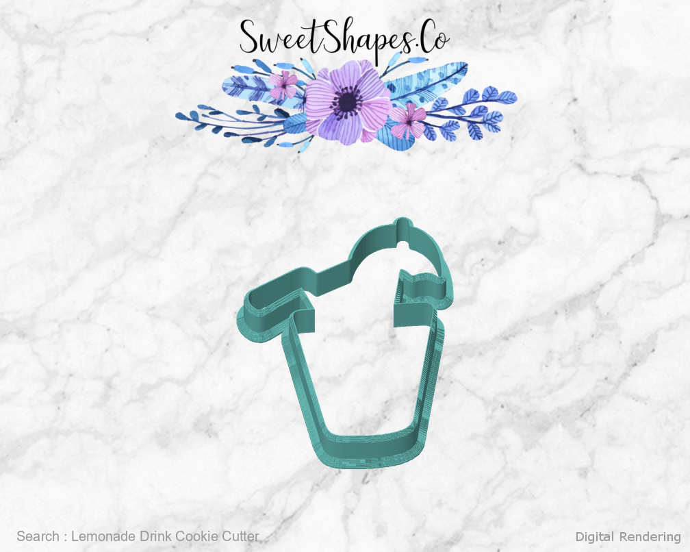 Lemonade Drink Cookie Cutter — front view