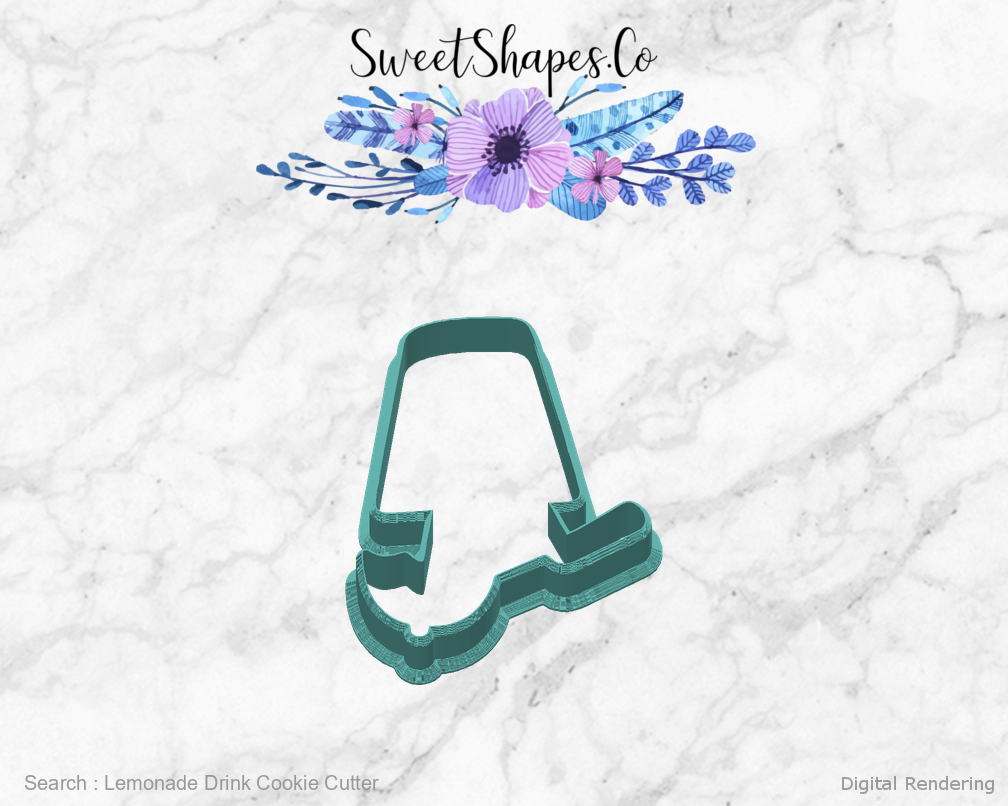 Lemonade Drink Cookie Cutter — back view