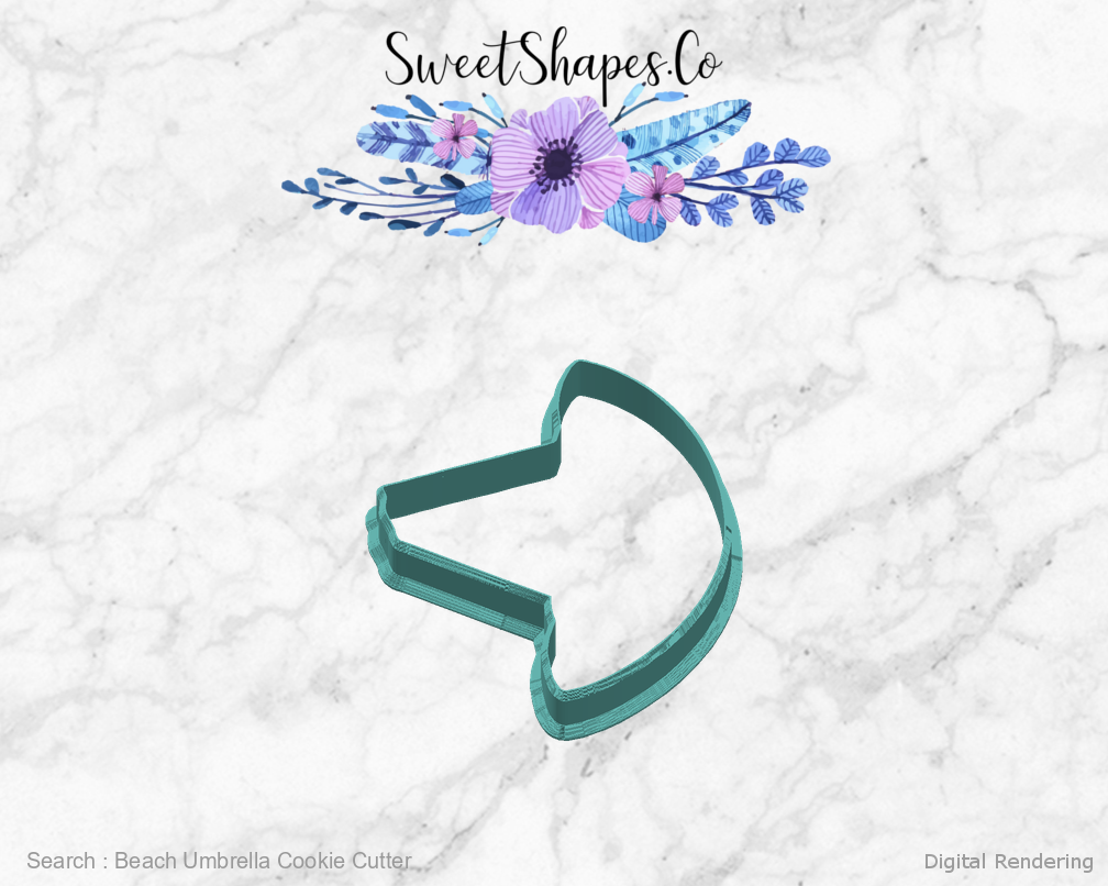 Beach Umbrella Cookie Cutter — right view