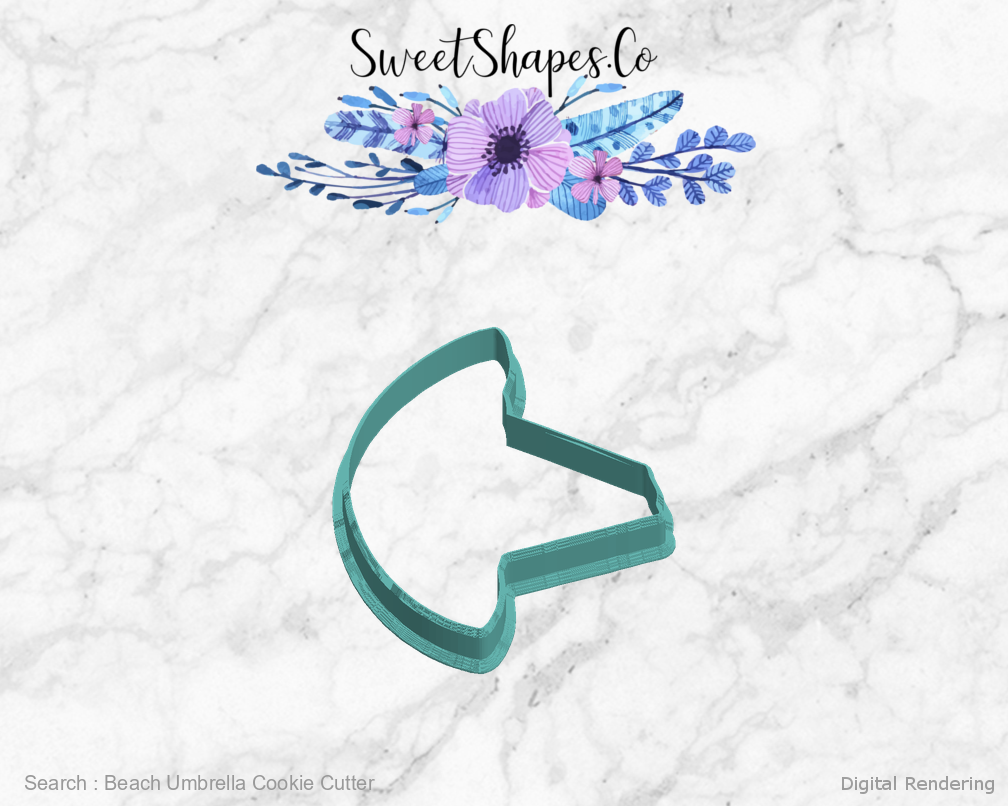 Beach Umbrella Cookie Cutter — left view