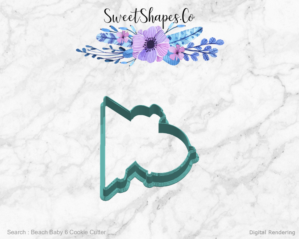Beach Baby 6 Cookie Cutter — right view