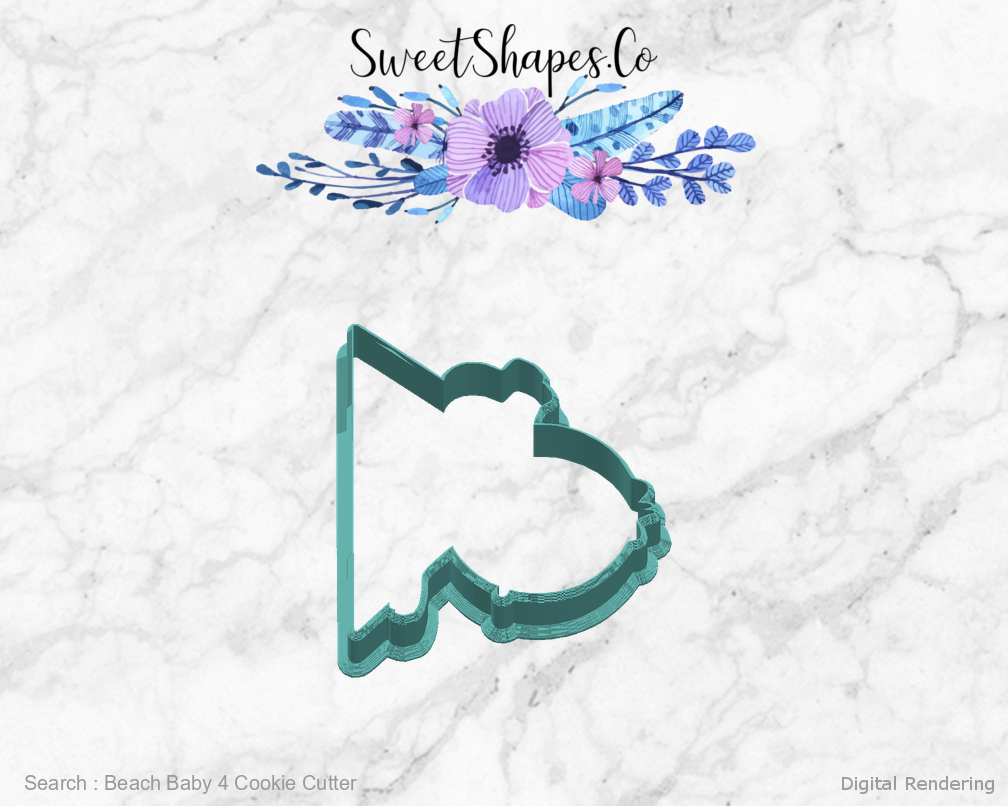 Beach Baby 4 Cookie Cutter — right view