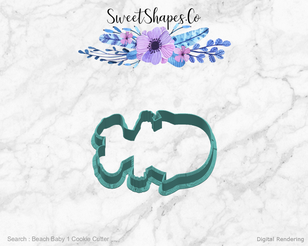 Beach Baby 1 Cookie Cutter — right view