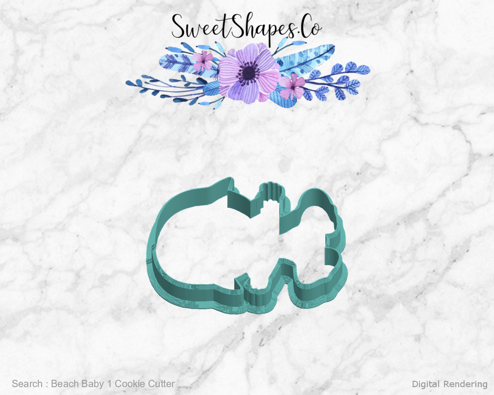 Beach Baby 1 Cookie Cutter — left view