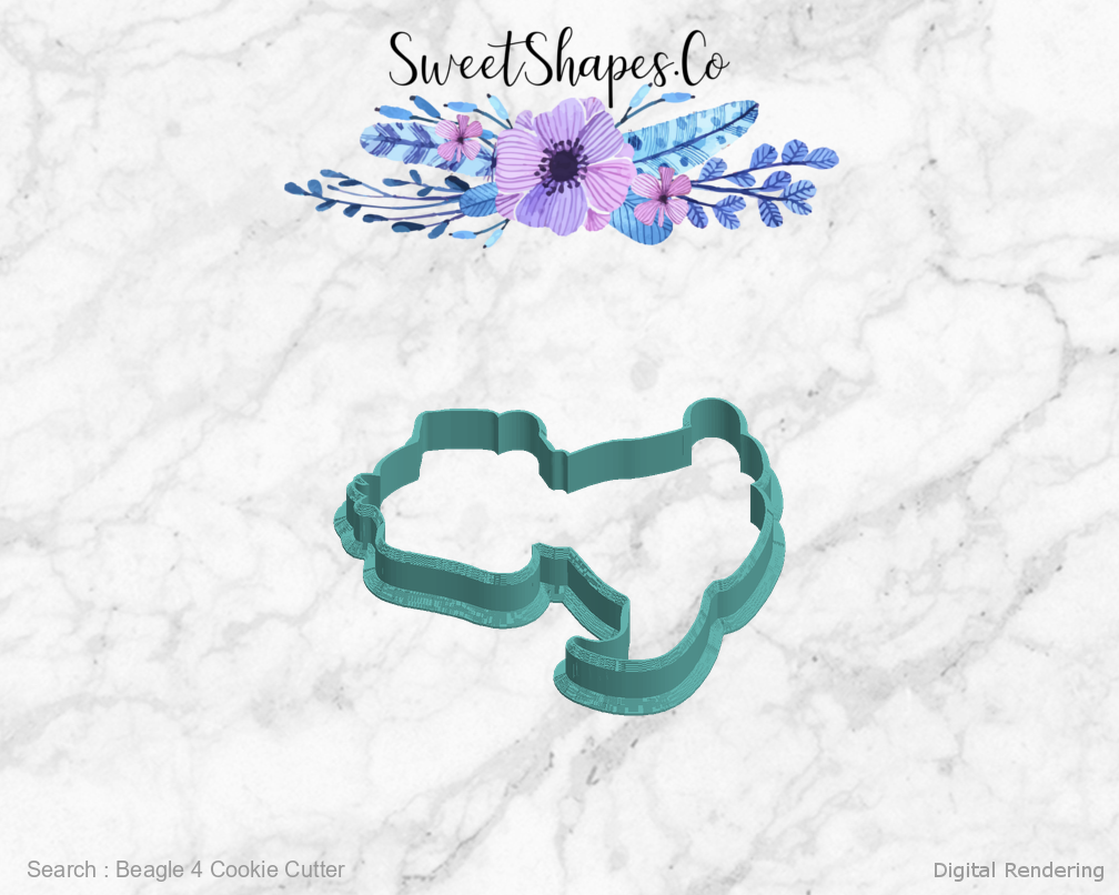 Beagle 4 Cookie Cutter — left view