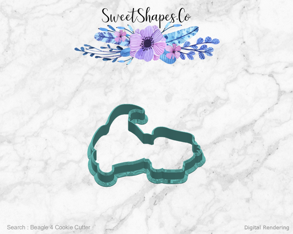 Beagle 4 Cookie Cutter — right view