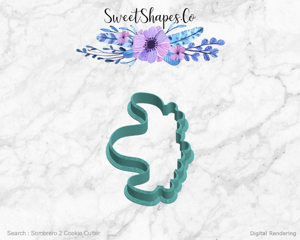 Sombrero 2 Cookie Cutter — left view