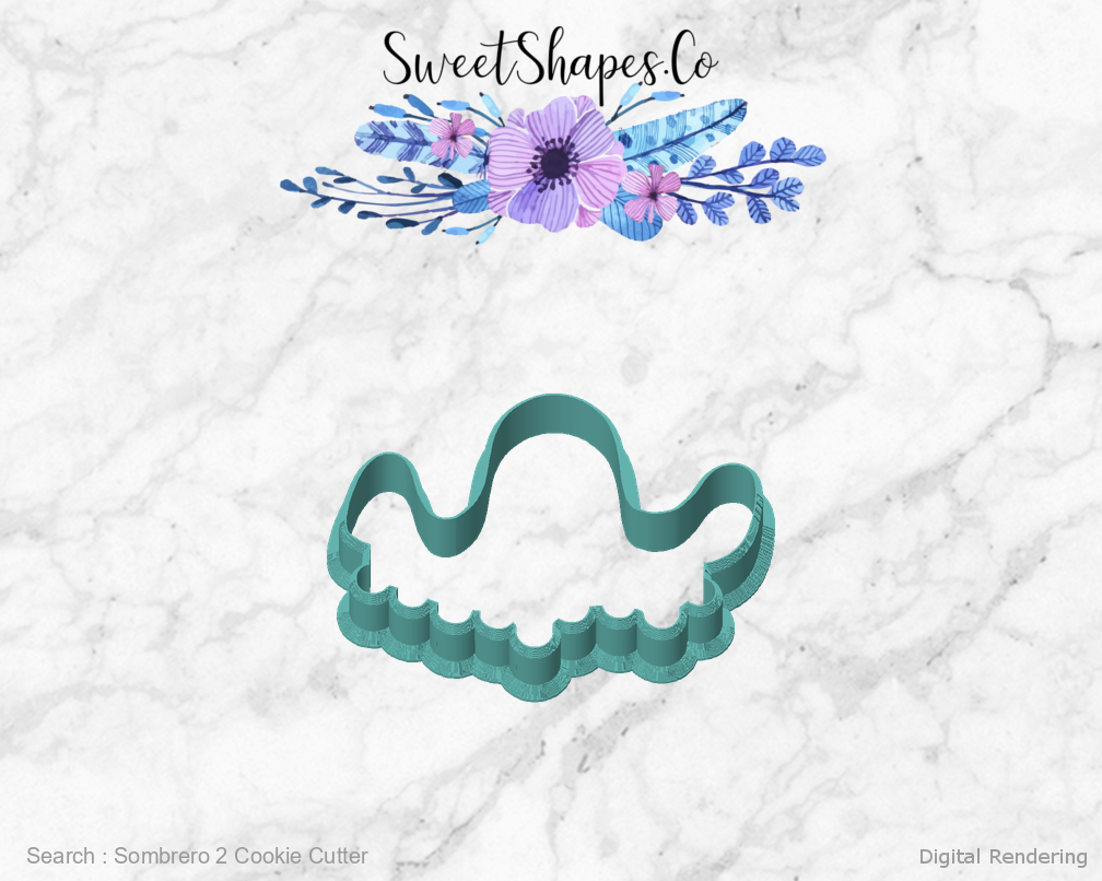 Sombrero 2 Cookie Cutter — front view