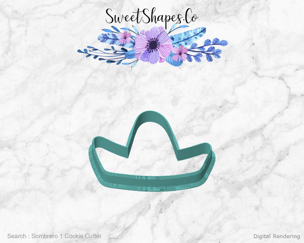 Sombrero 1 Cookie Cutter — front view