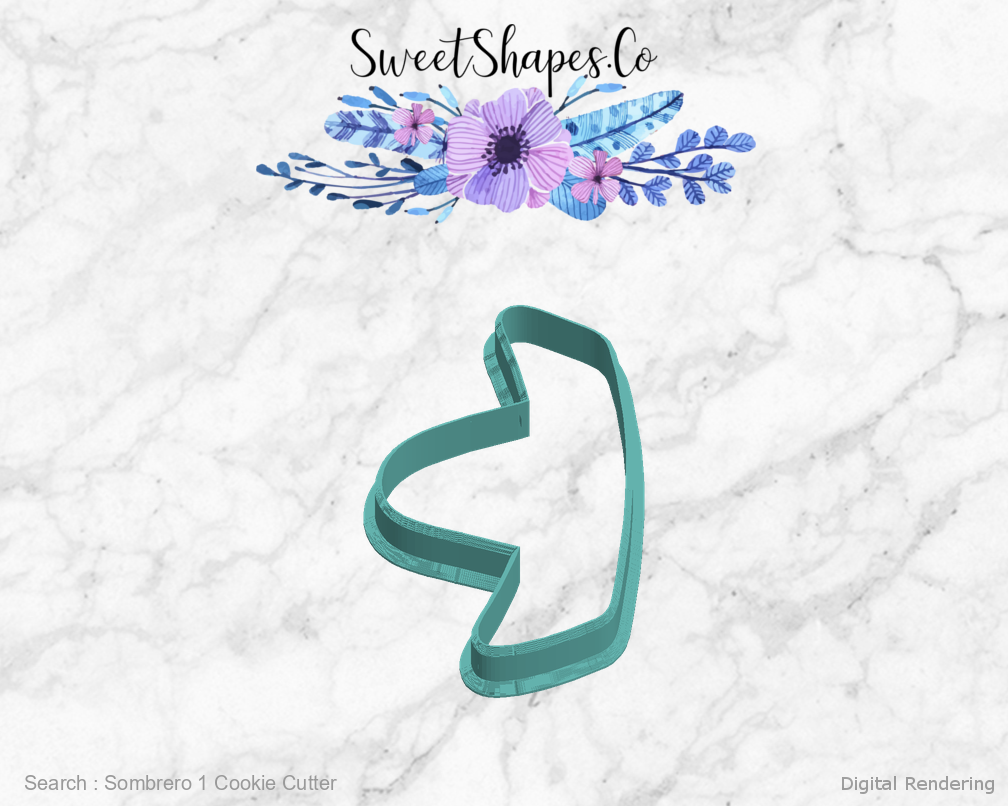 Sombrero 1 Cookie Cutter — left view