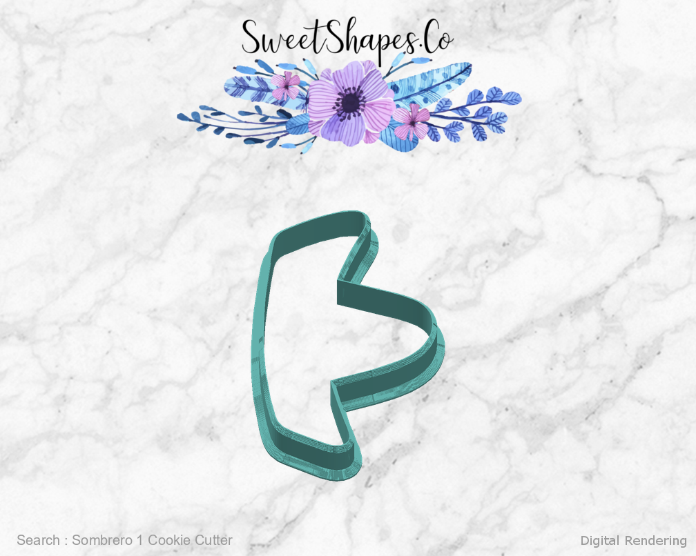 Sombrero 1 Cookie Cutter — right view