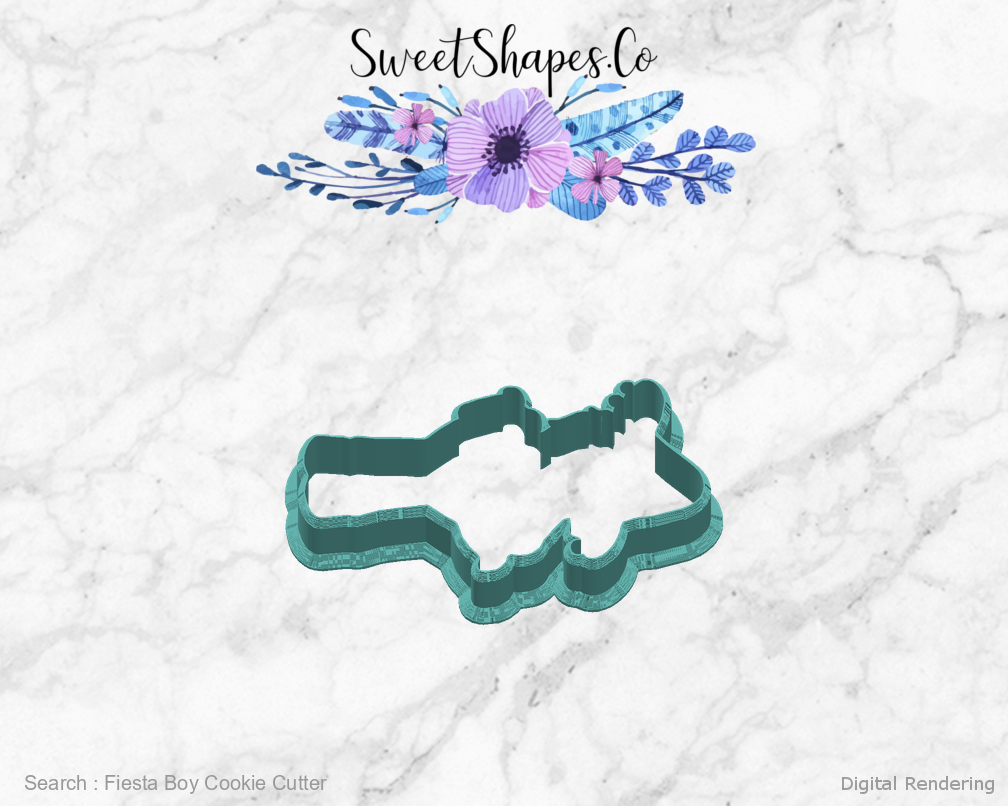 Fiesta Boy Cookie Cutter — right view
