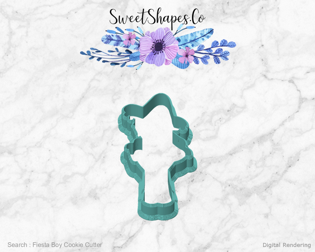 Fiesta Boy Cookie Cutter — front view