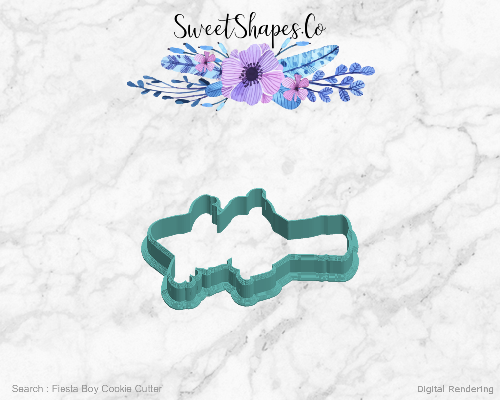Fiesta Boy Cookie Cutter — left view