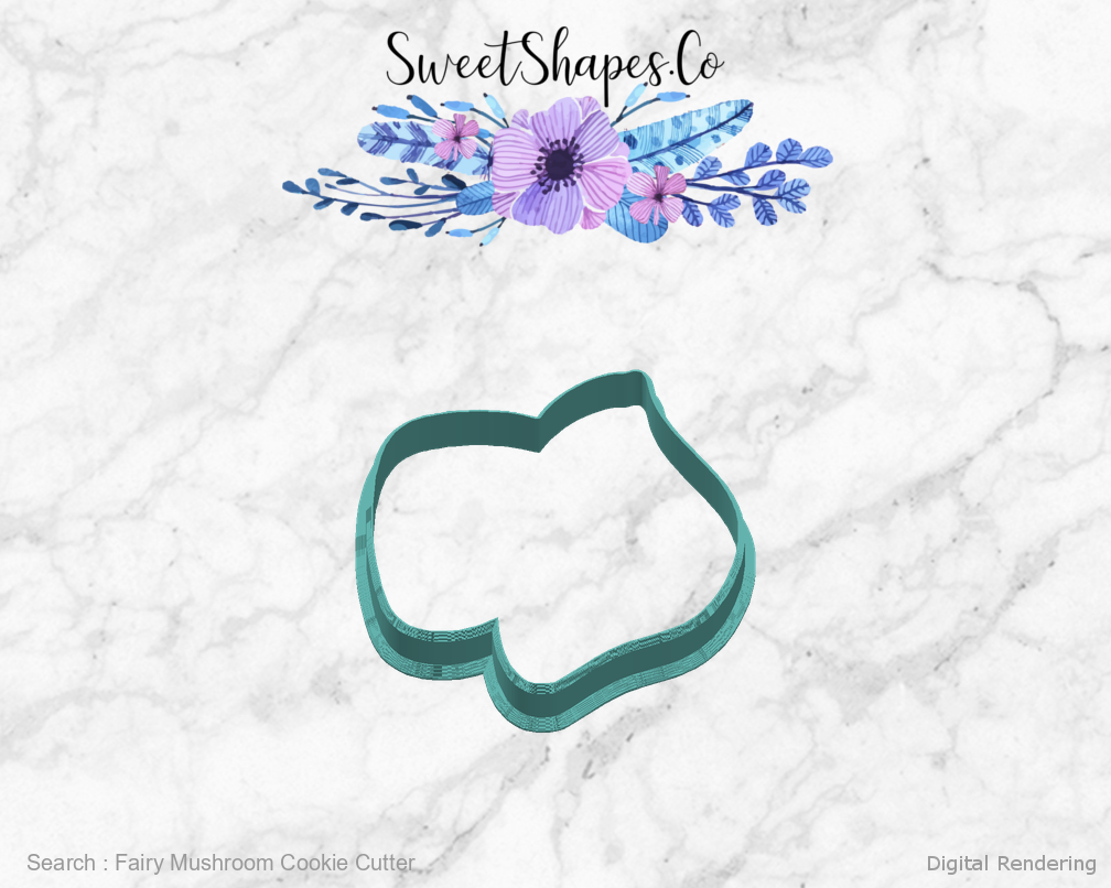 Fairy Mushroom Cookie Cutter — right view