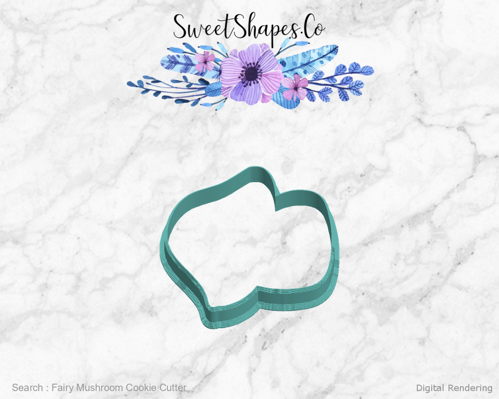 Fairy Mushroom Cookie Cutter — left view