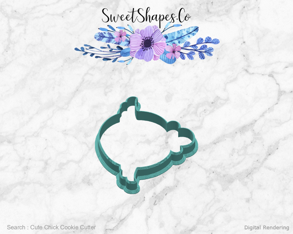 Cute Chick Cookie Cutter — right view