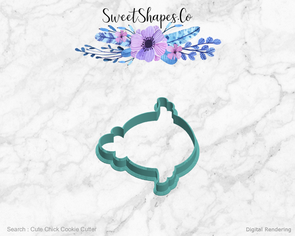 Cute Chick Cookie Cutter — left view