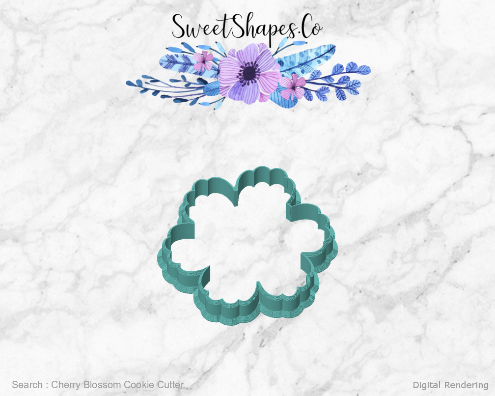 Cherry Blossom Cookie Cutter — front view