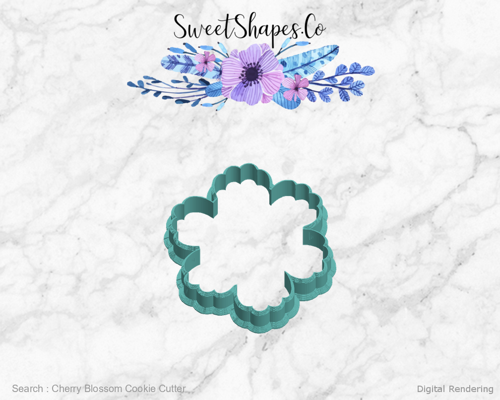 Cherry Blossom Cookie Cutter — left view