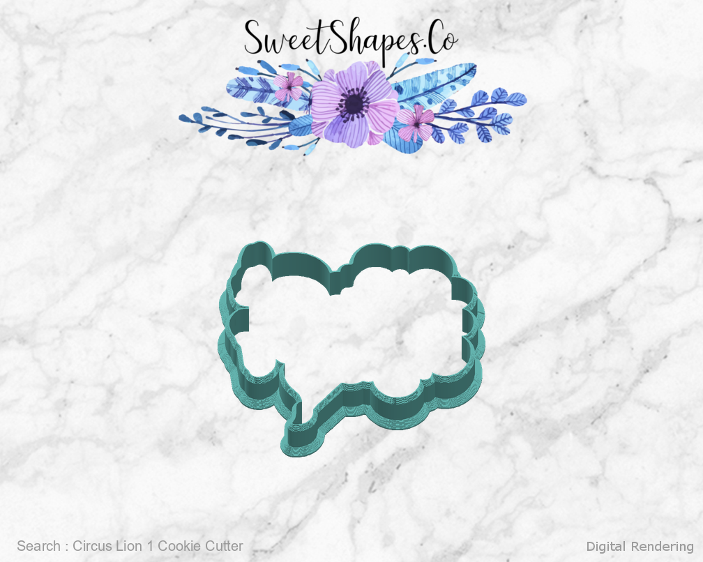 Circus Lion 1 Cookie Cutter — right view