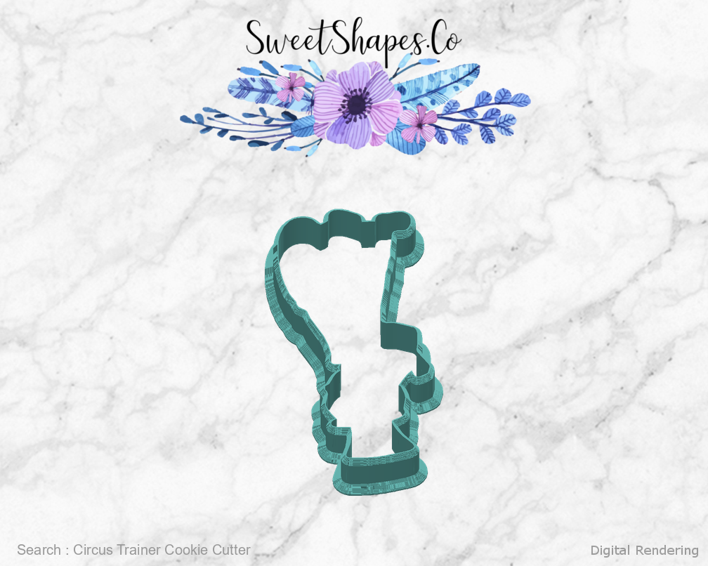 Circus Trainer Cookie Cutter — back view