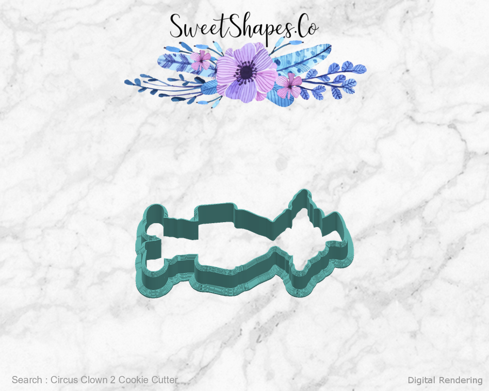 Circus Clown 2 Cookie Cutter — right view