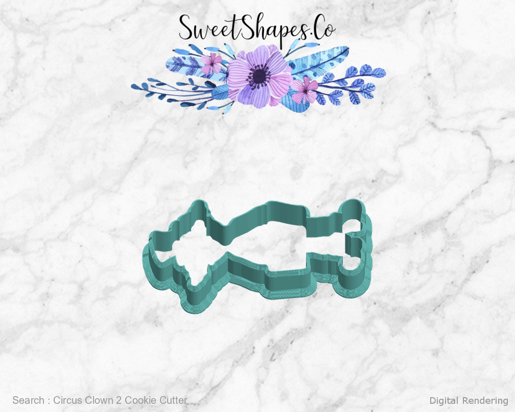 Circus Clown 2 Cookie Cutter — left view