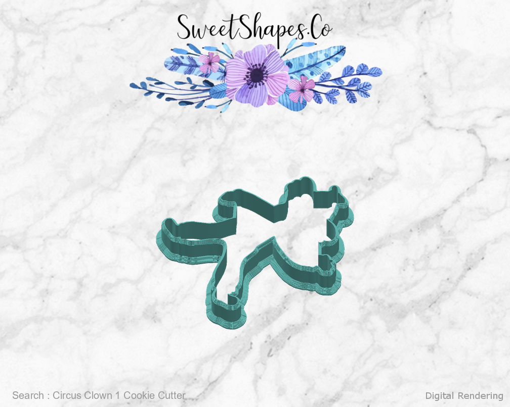 Circus Clown 1 Cookie Cutter — right view