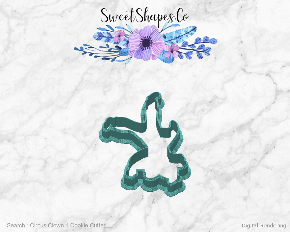 Circus Clown 1 Cookie Cutter — back view