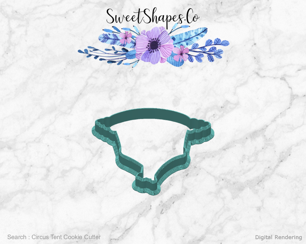 Circus Tent Cookie Cutter — back view