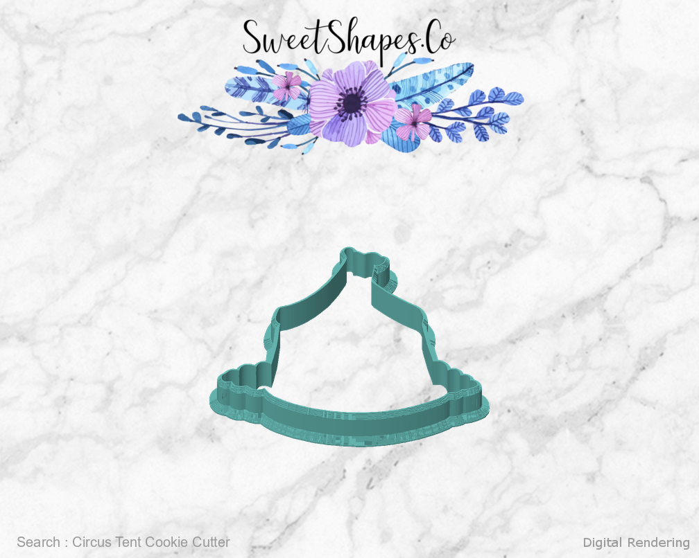 Circus Tent Cookie Cutter — front view