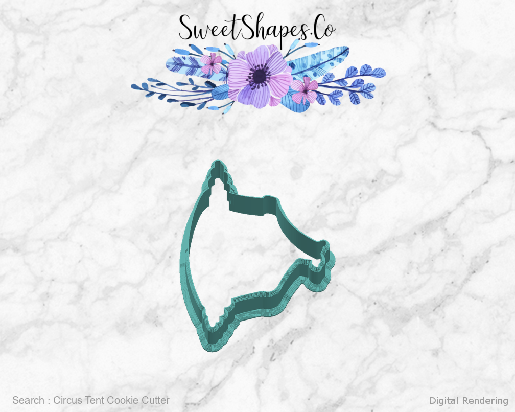 Circus Tent Cookie Cutter — right view
