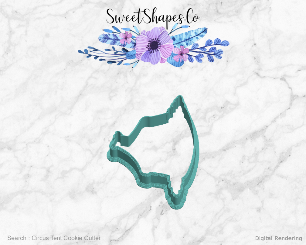 Circus Tent Cookie Cutter — left view