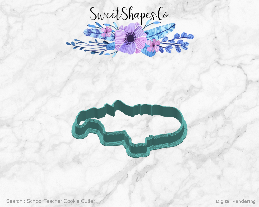 School Teacher Cookie Cutter — right view