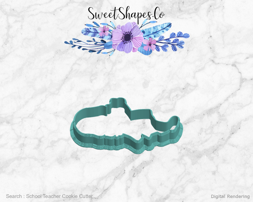 School Teacher Cookie Cutter — left view
